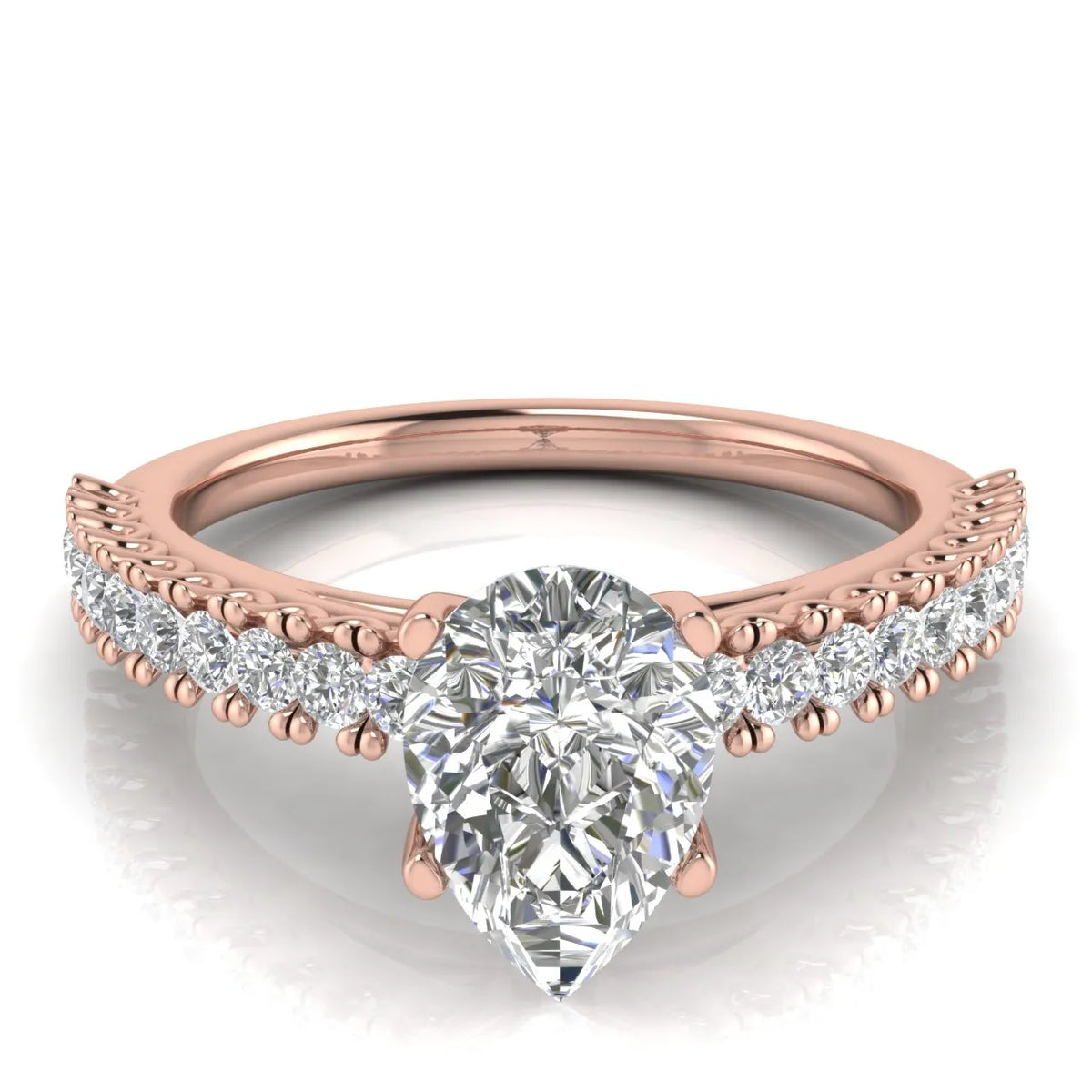 Milgrain Accent Engagement Ring