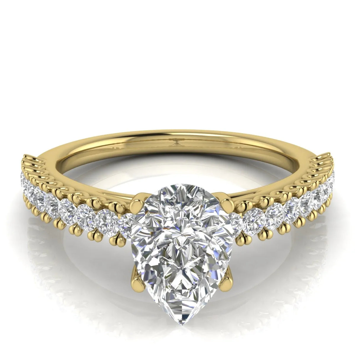 Milgrain Accent Engagement Ring