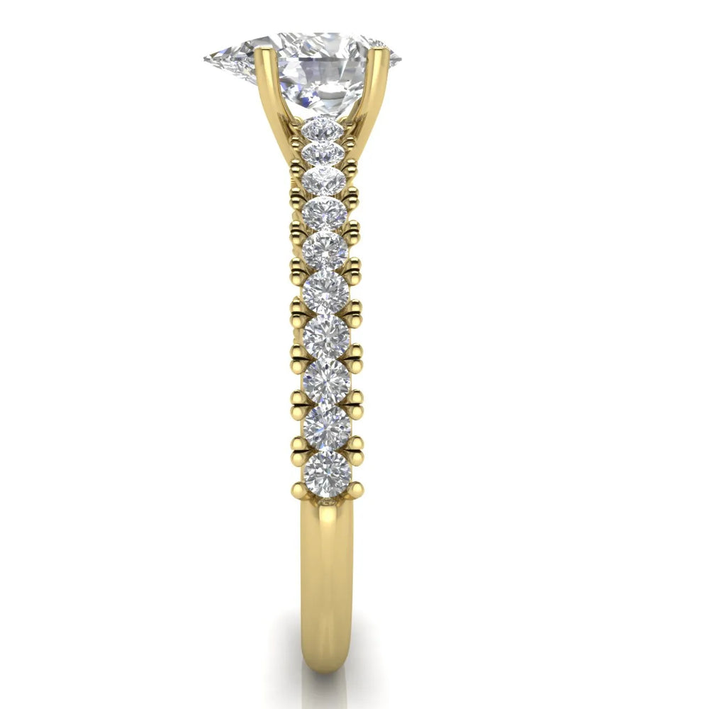 Milgrain Accent Engagement Ring