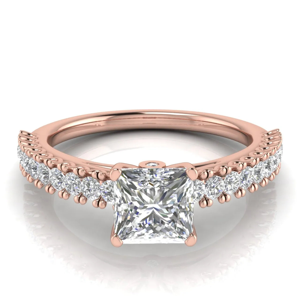 Milgrain Accent Engagement Ring