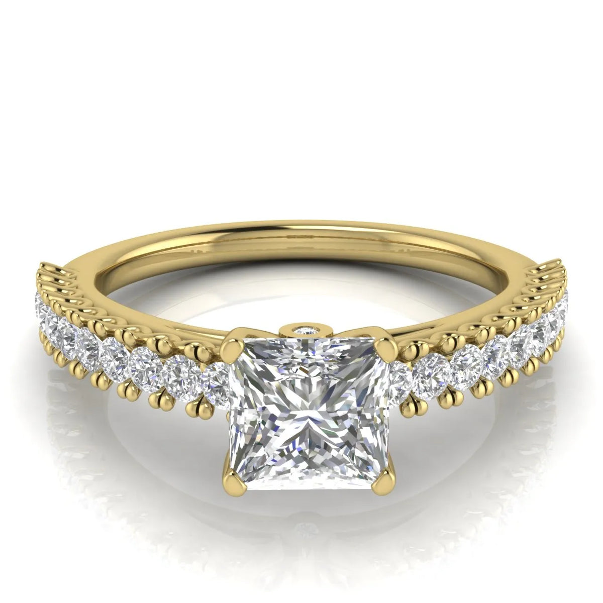 Milgrain Accent Engagement Ring