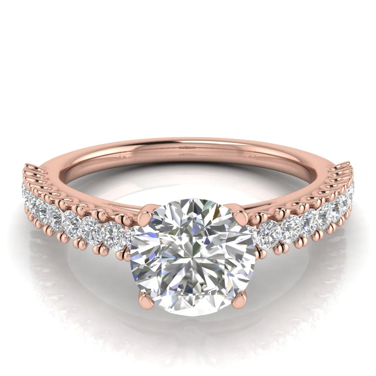 Milgrain Accent Engagement Ring