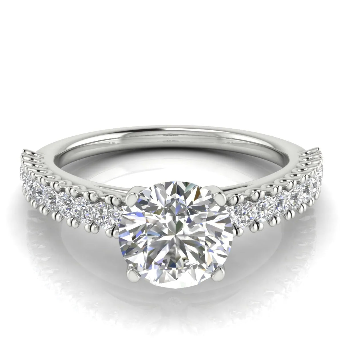 Milgrain Accent Engagement Ring
