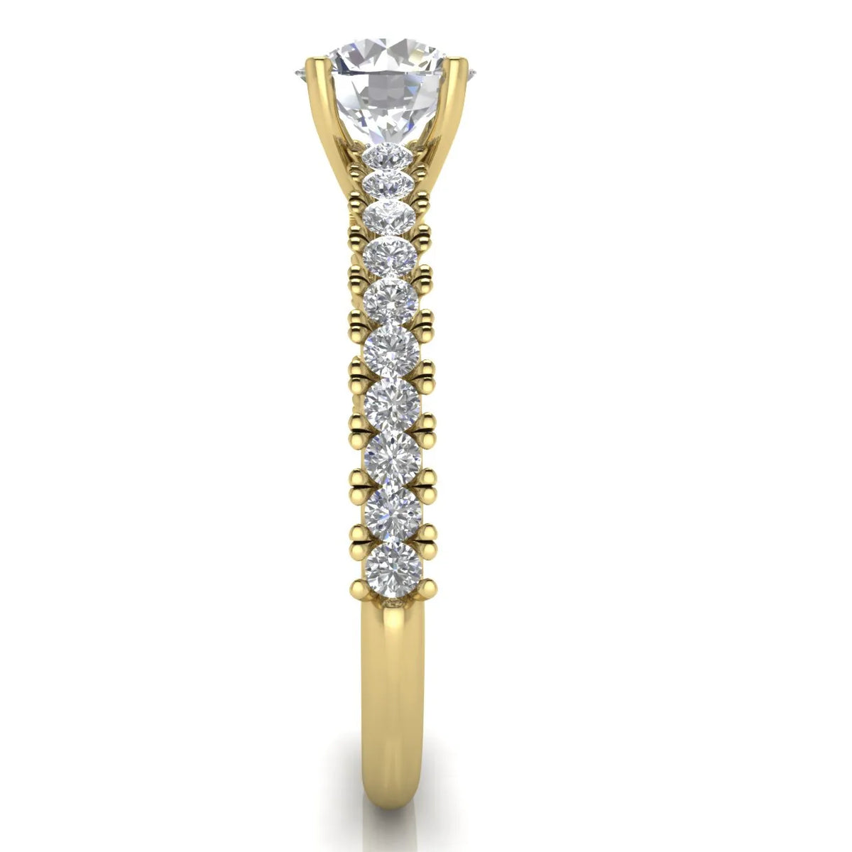 Milgrain Accent Engagement Ring