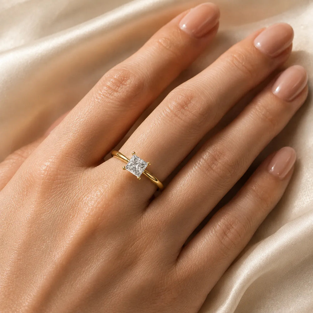 Vintage-Inspired Milgrain Engagement Ring