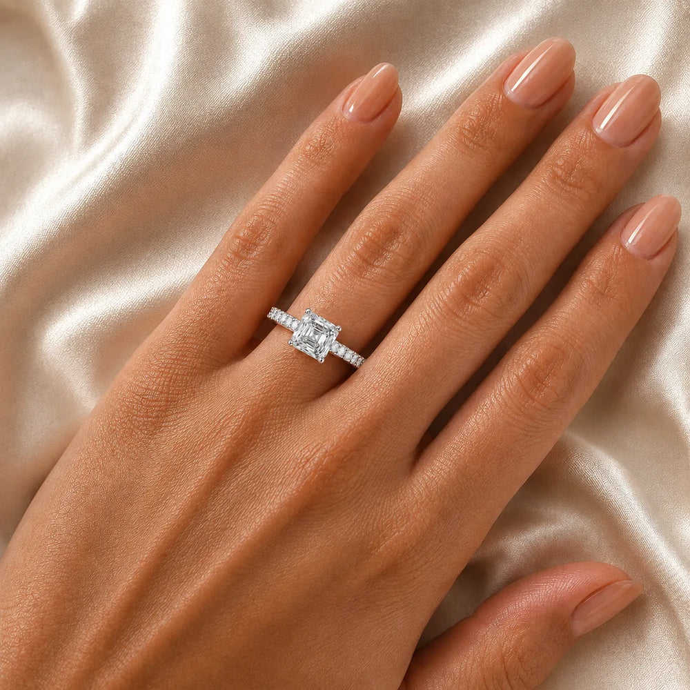 Milgrain Accent Engagement Ring