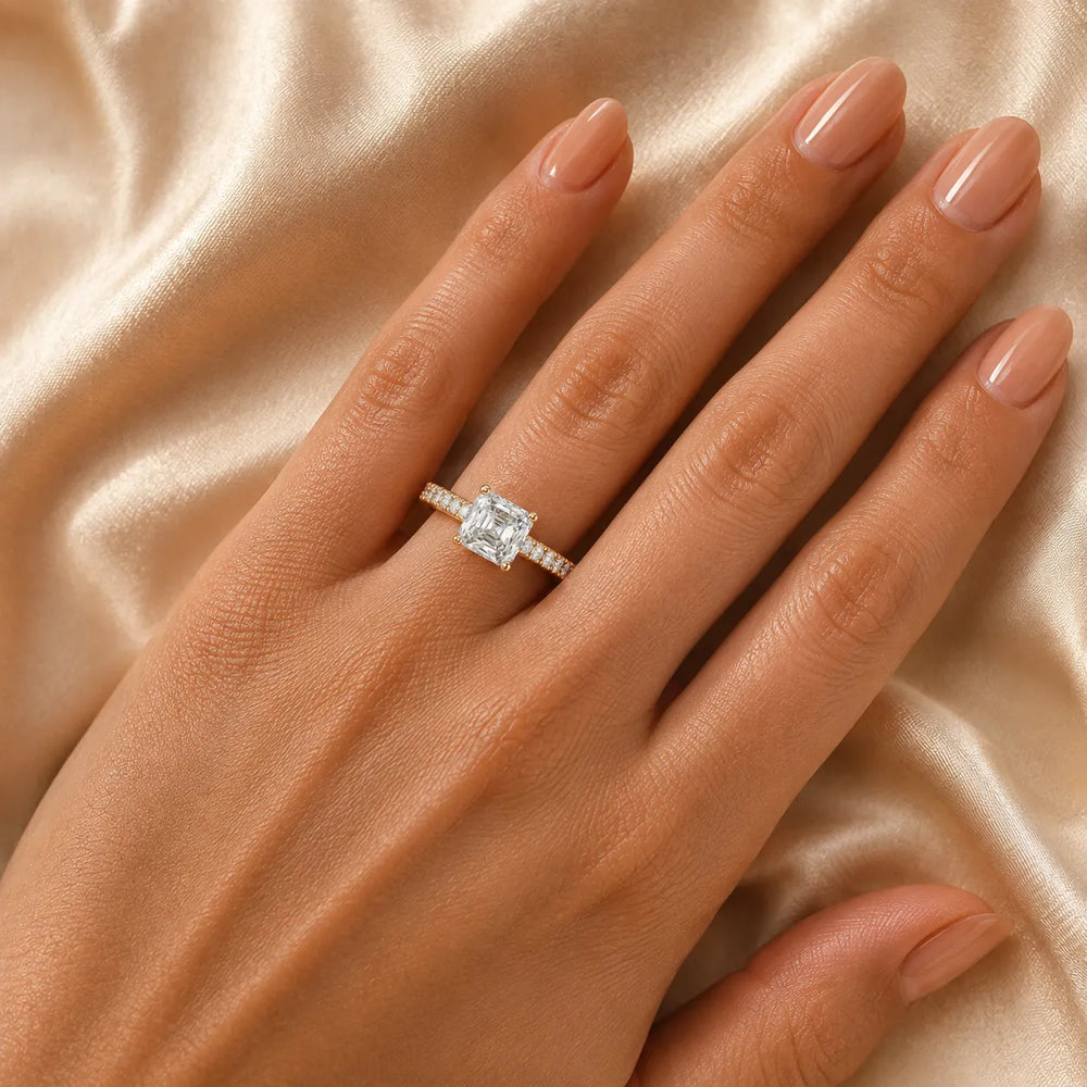 Milgrain Accent Engagement Ring