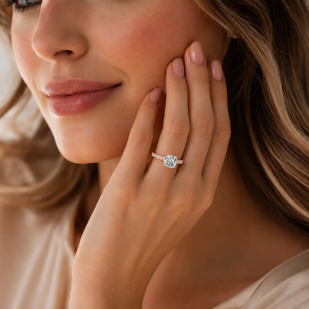 Milgrain Accent Engagement Ring