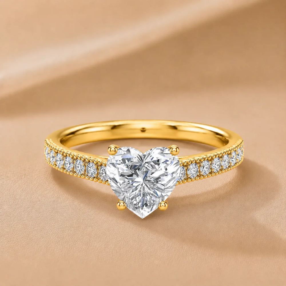 Milgrain Accent Engagement Ring