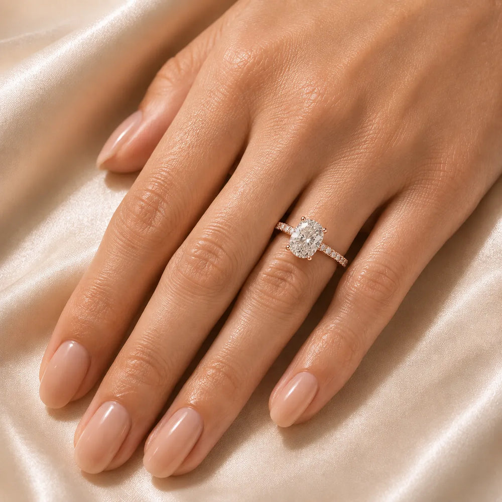 Milgrain Accent Engagement Ring