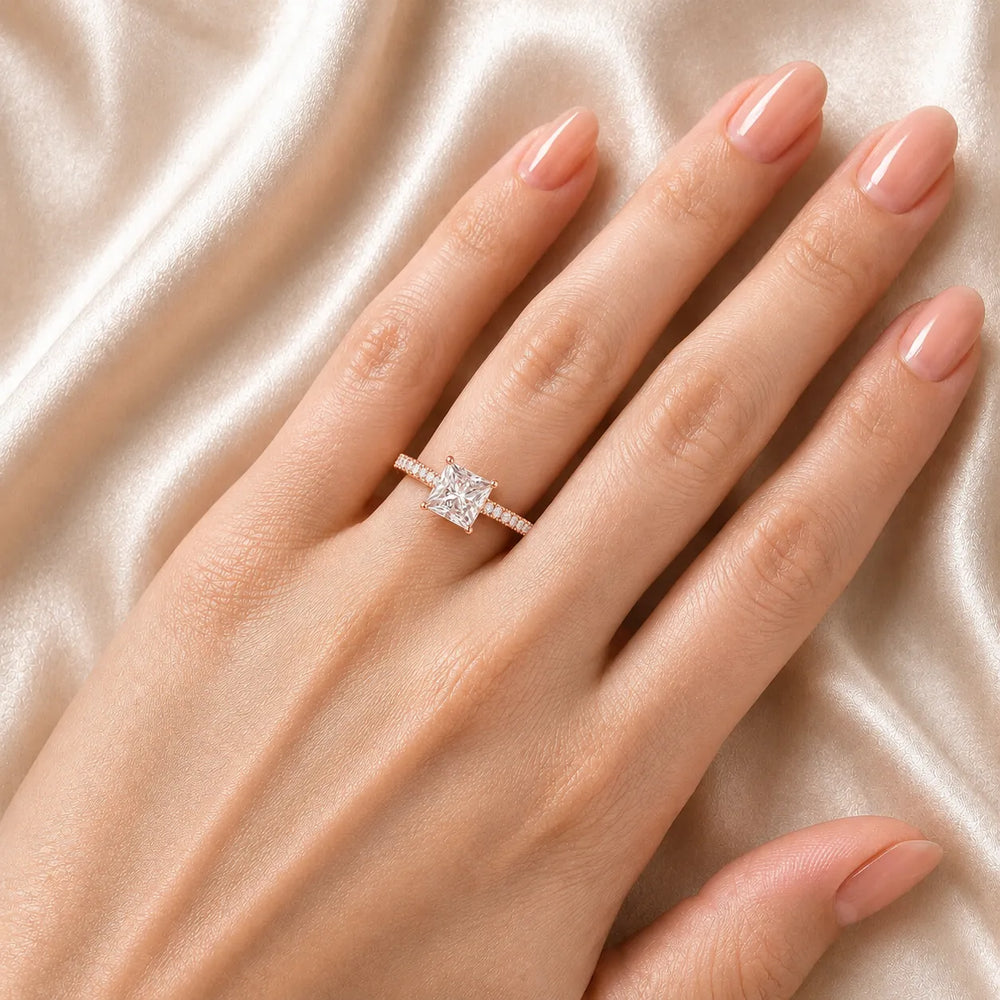 Milgrain Accent Engagement Ring