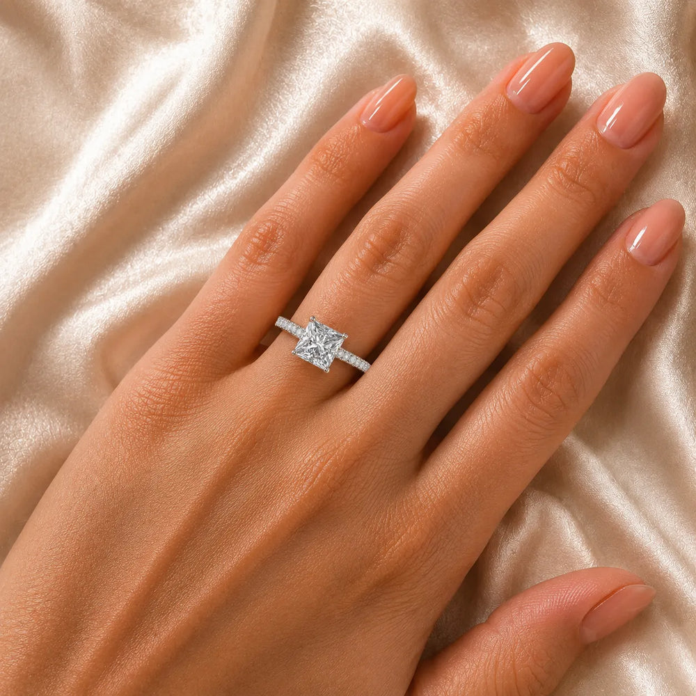 Milgrain Accent Engagement Ring