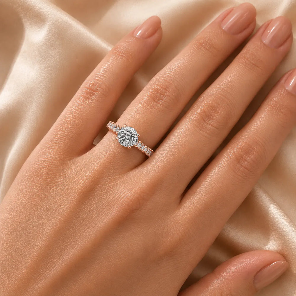 Milgrain Accent Engagement Ring