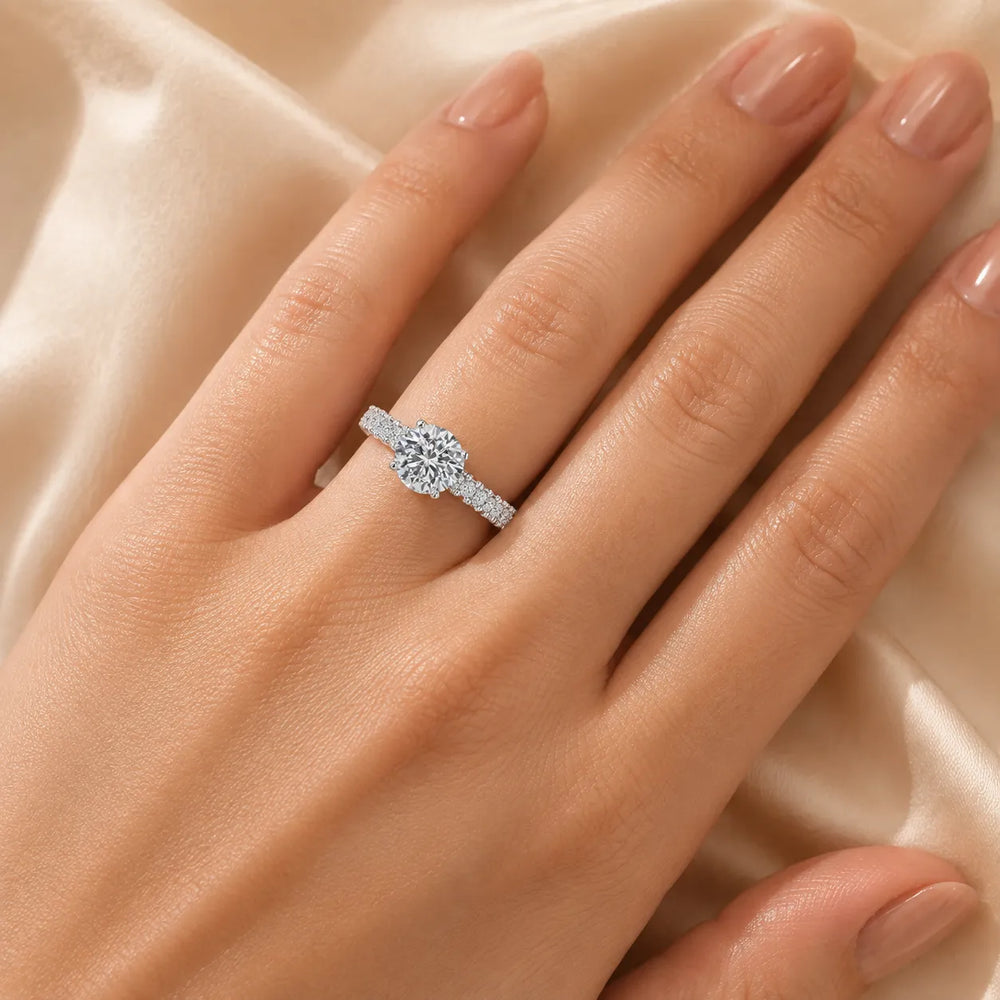 Milgrain Accent Engagement Ring