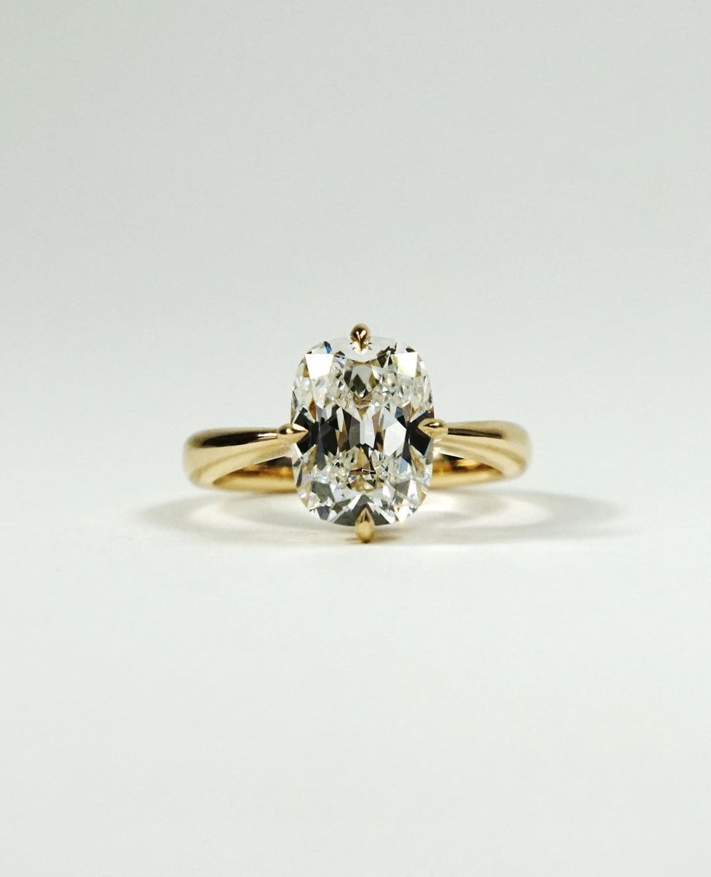 Old Mine Cushion Cut Labgrown Engagement Ring