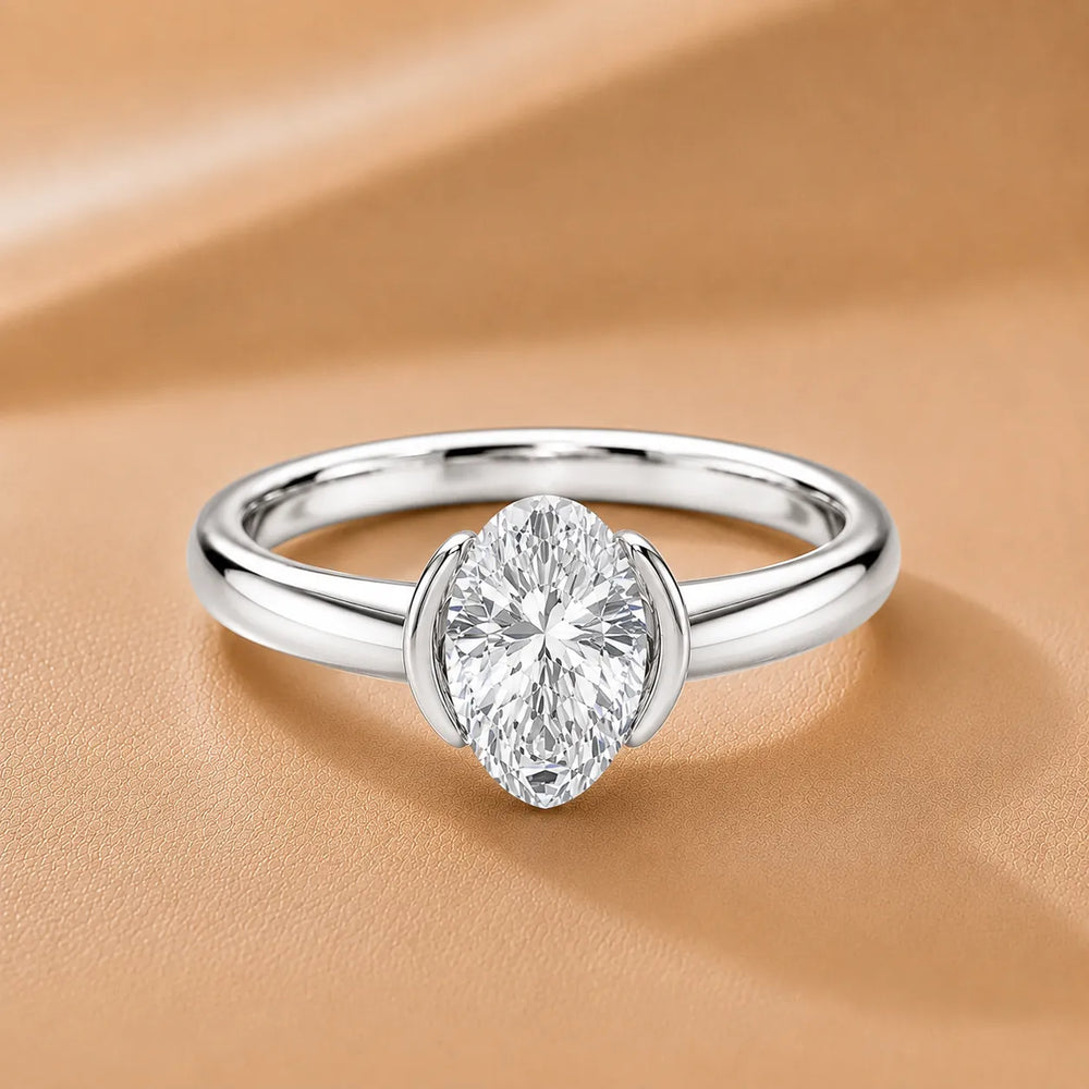 Modern Bezel-Inspired Solitaire Ring