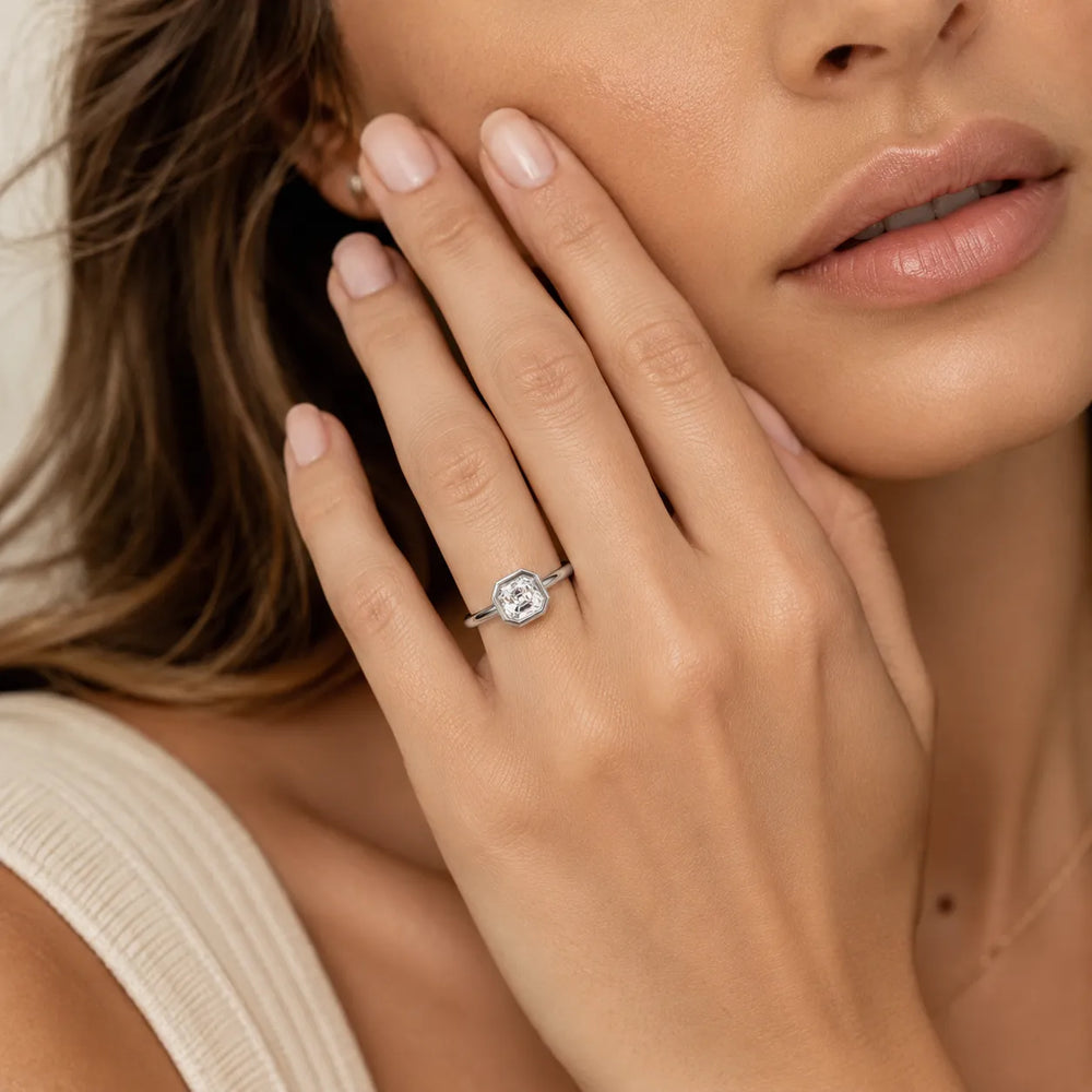 Modern Bezel-Set Solitaire Ring