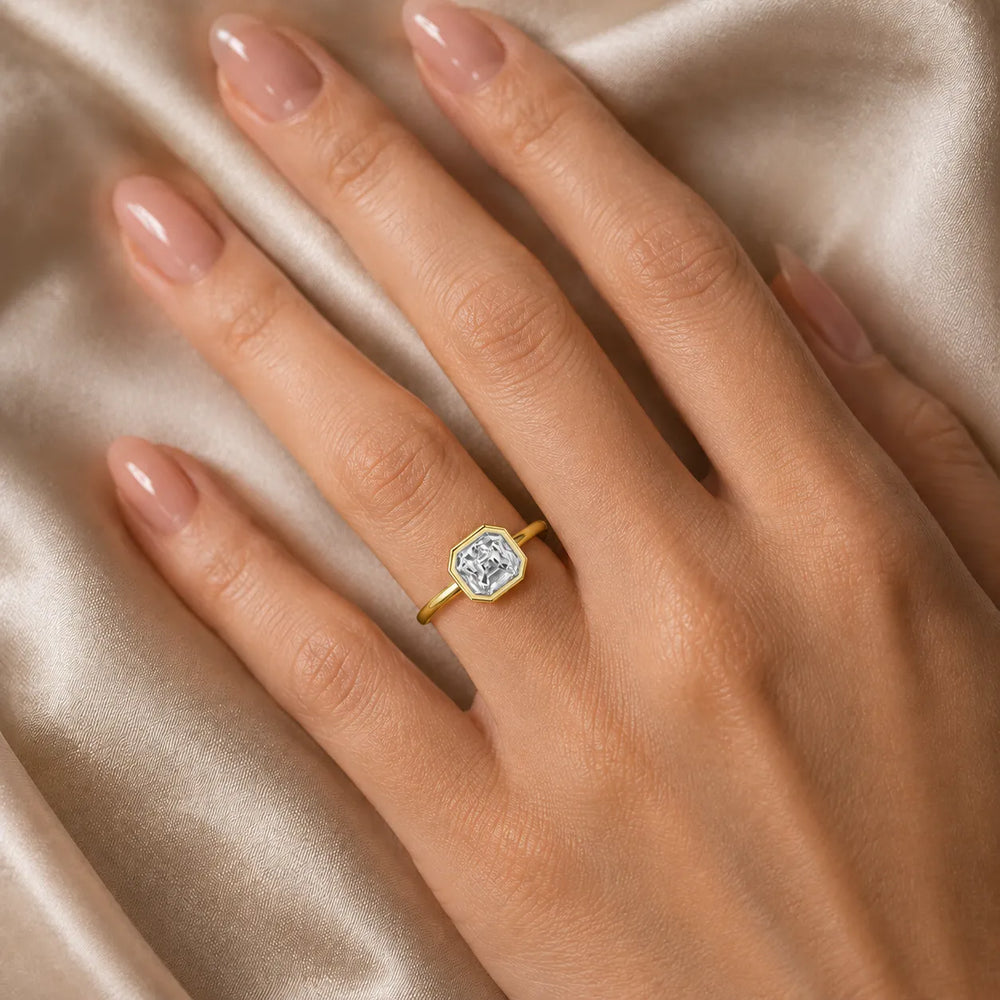 Modern Bezel-Set Solitaire Ring