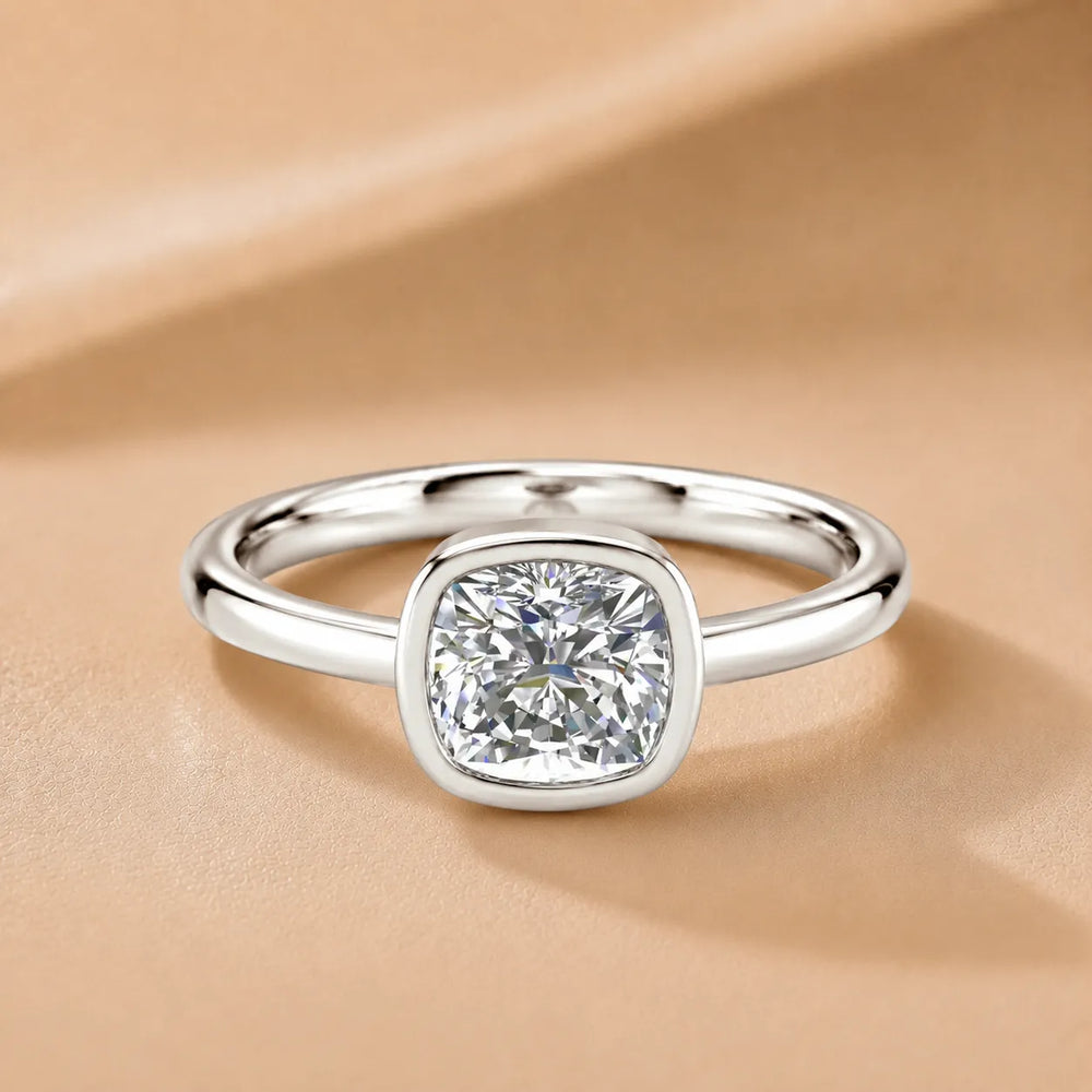 Modern Bezel-Set Solitaire Ring