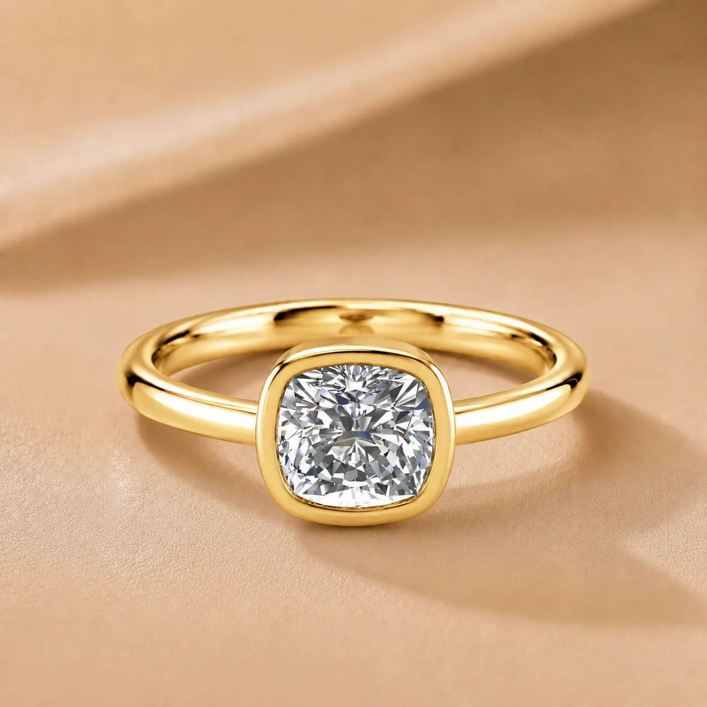 Modern Bezel-Set Solitaire Ring