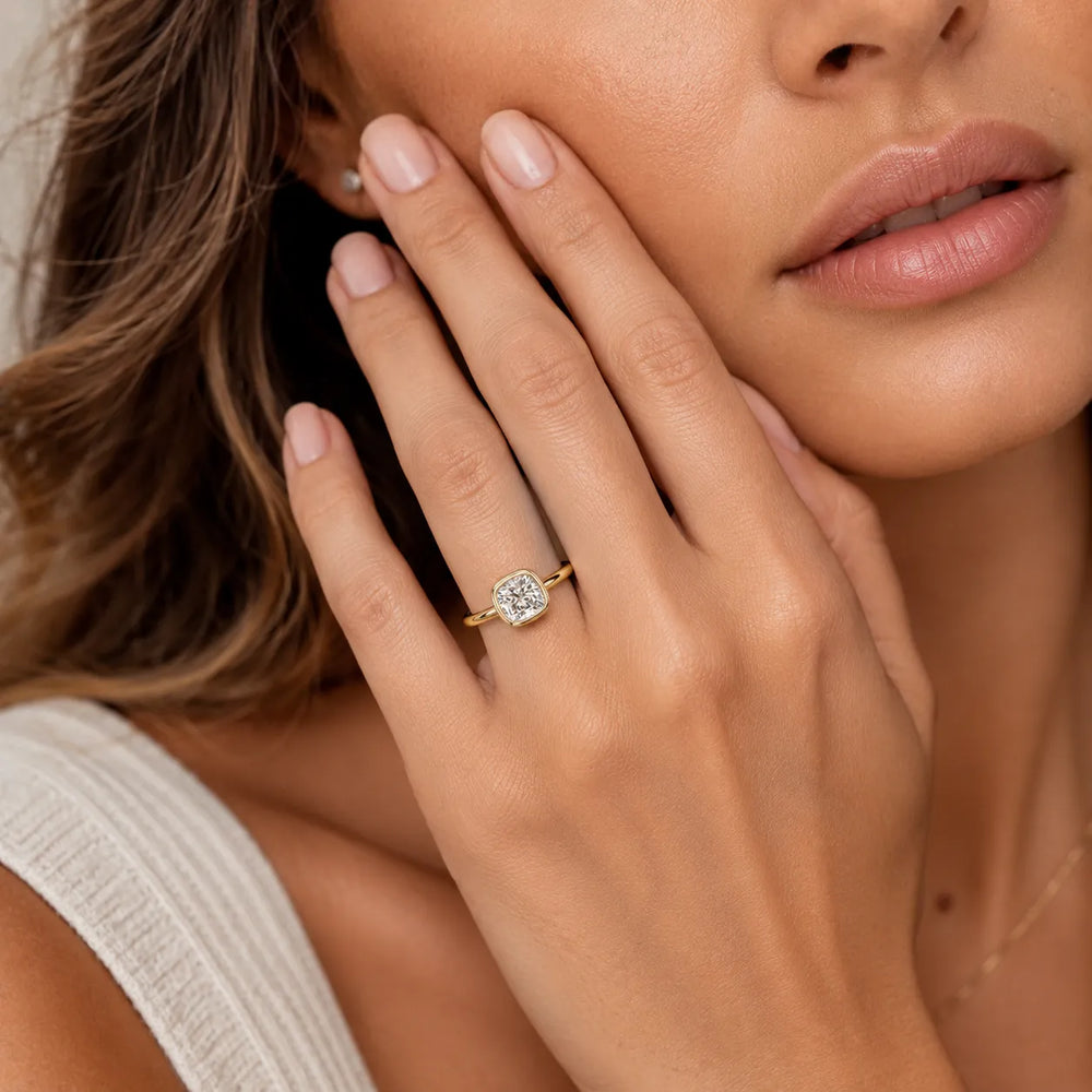 Modern Bezel-Set Solitaire Ring