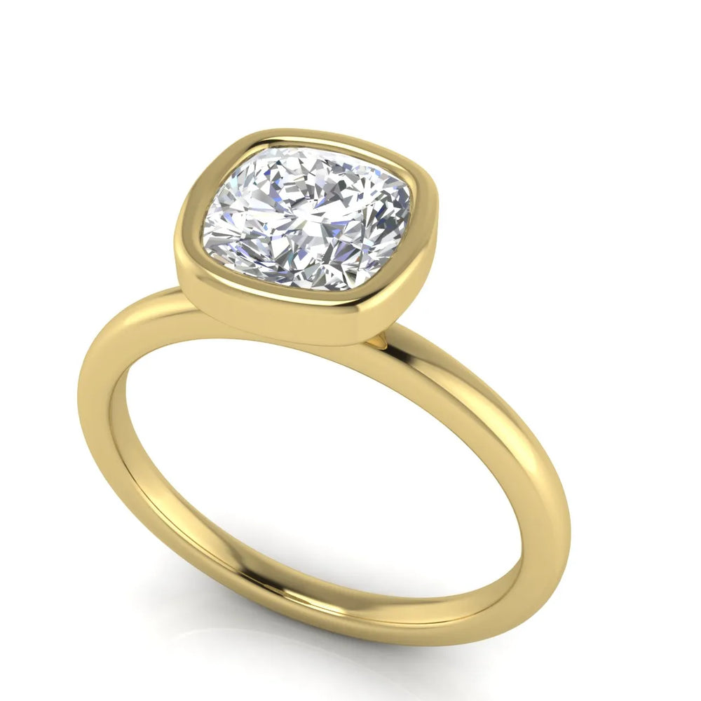 Modern Bezel-Set Solitaire Ring