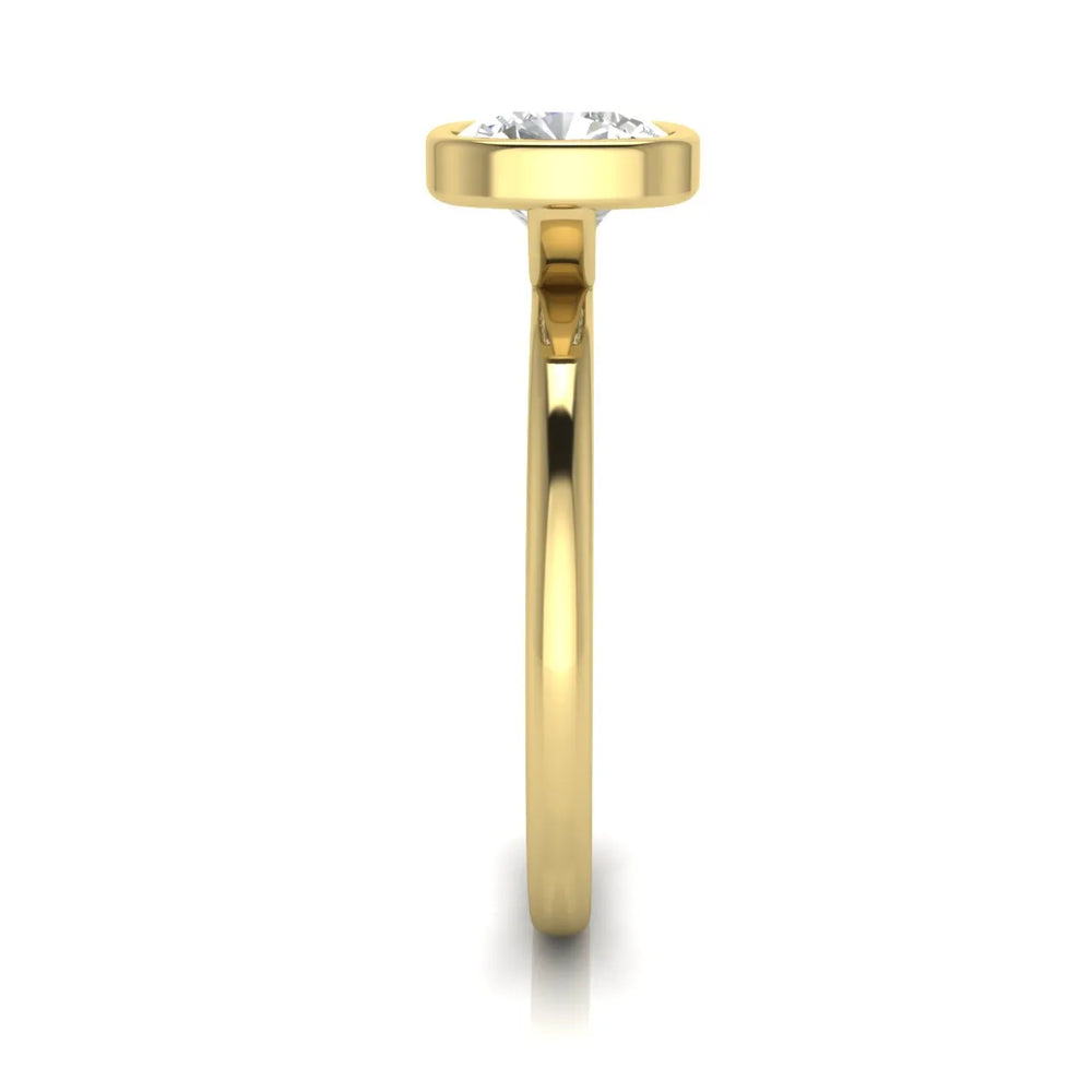 Modern Bezel-Set Solitaire Ring
