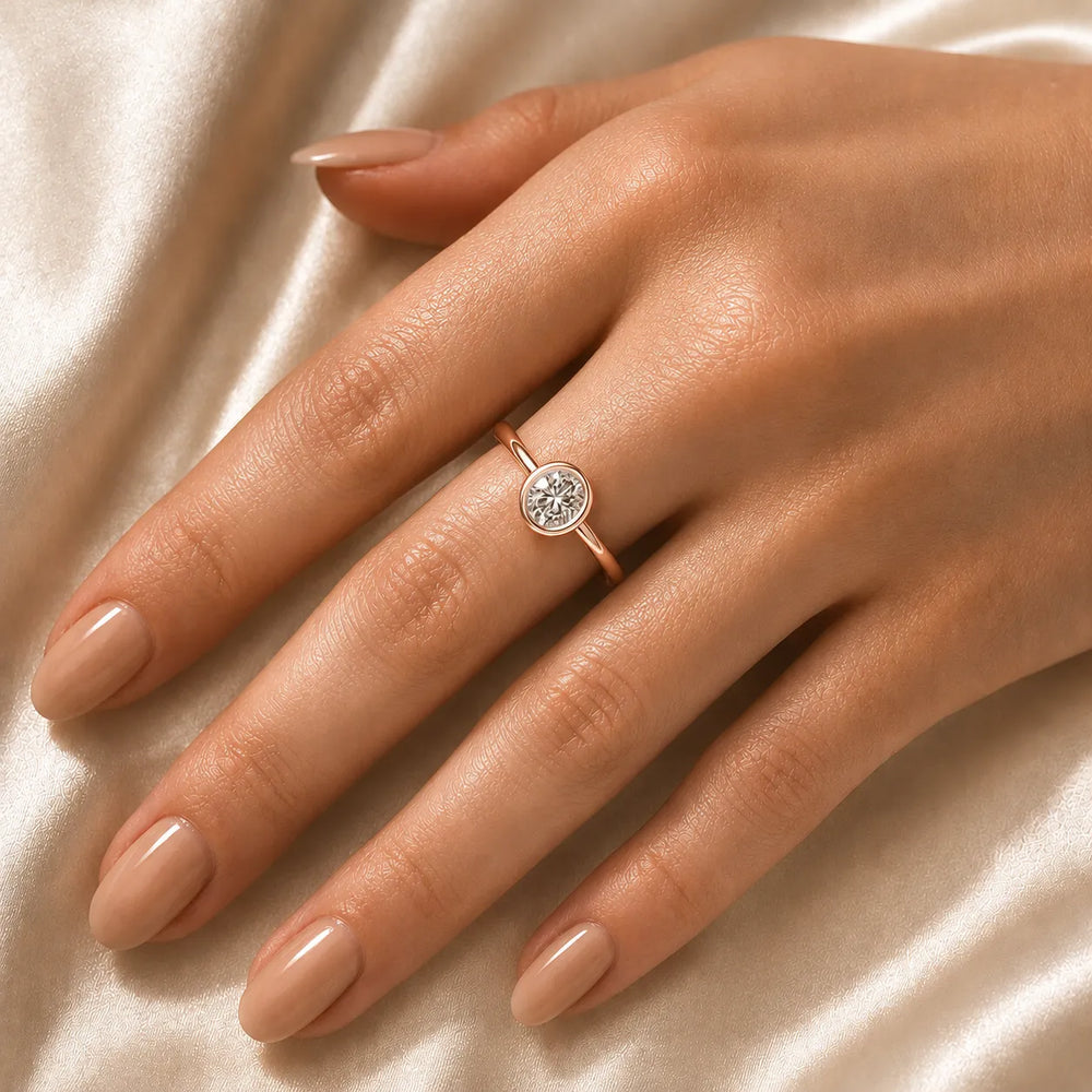 Modern Bezel-Set Solitaire Ring