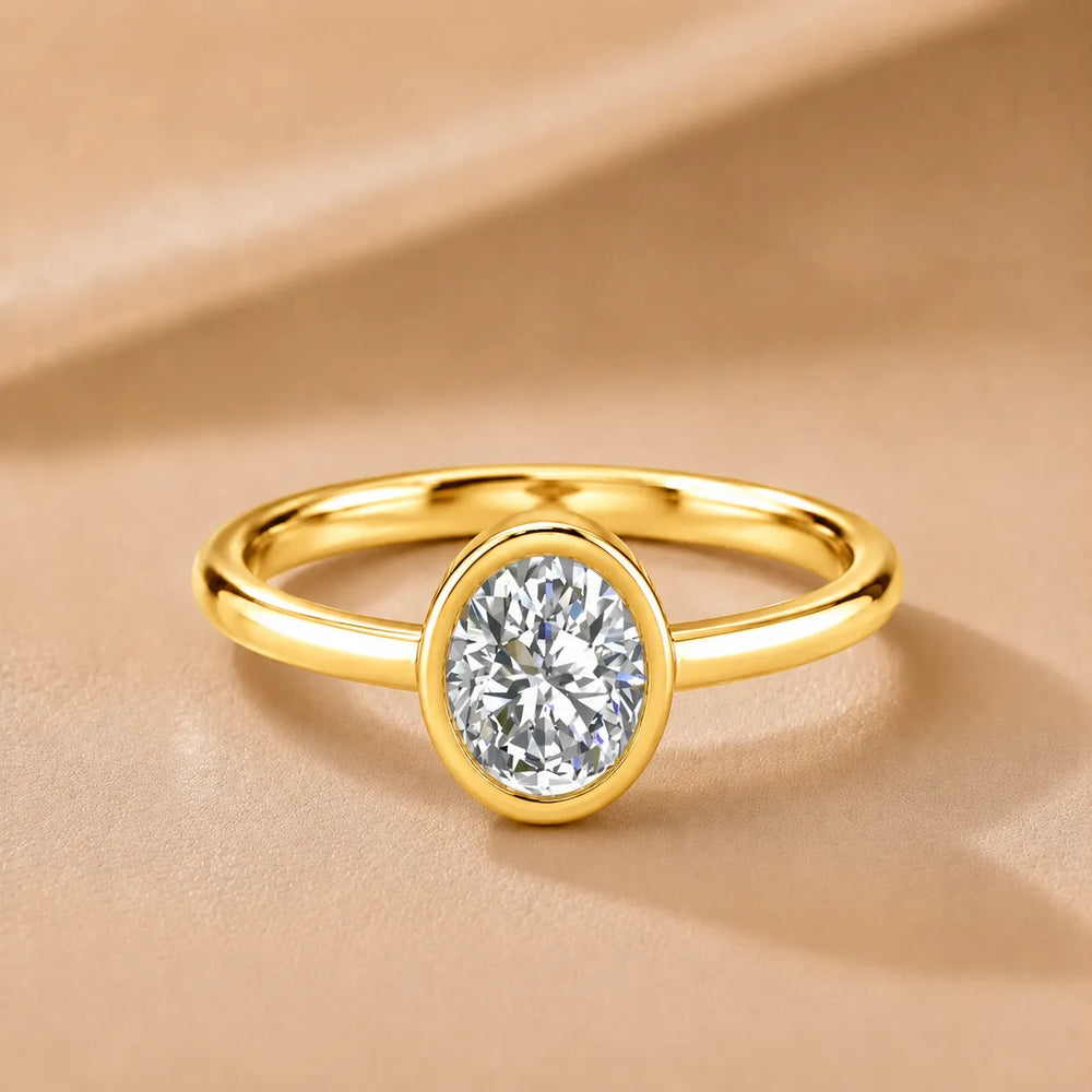 Modern Bezel-Set Solitaire Ring