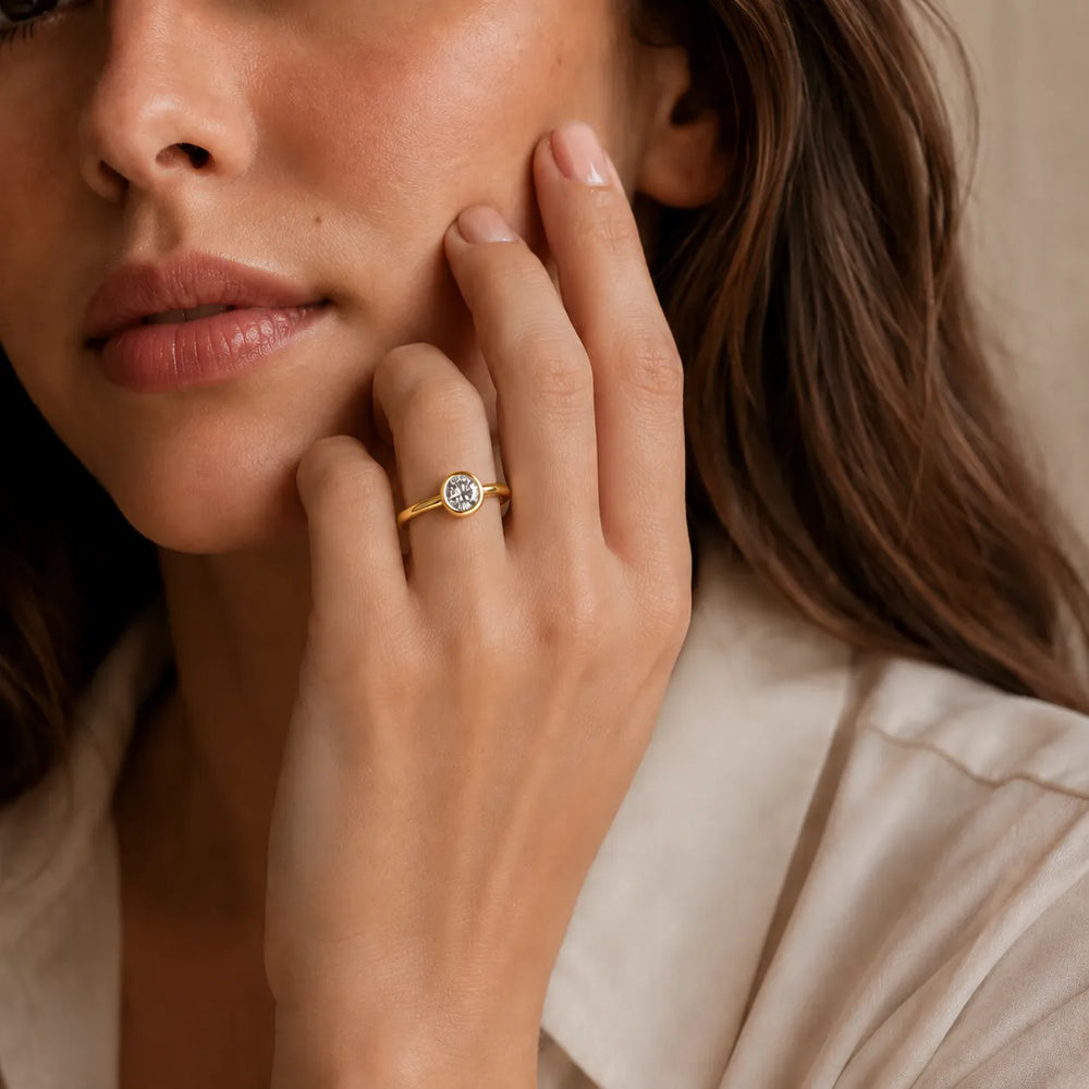 Modern Bezel-Set Solitaire Ring
