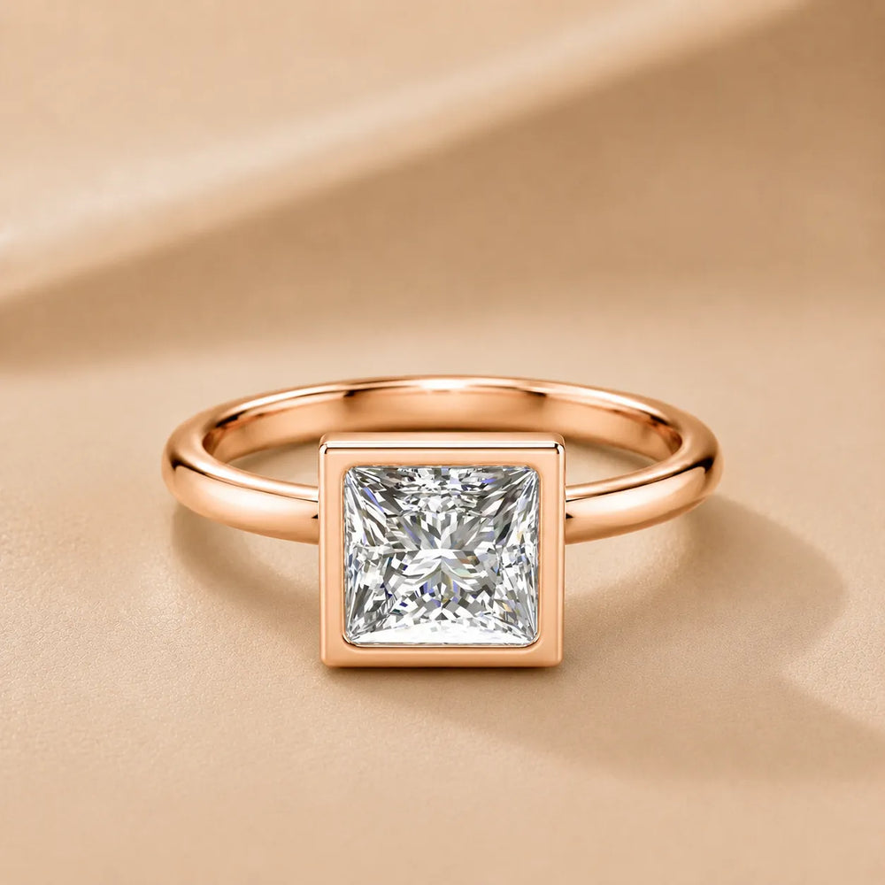 Modern Bezel-Set Solitaire Ring
