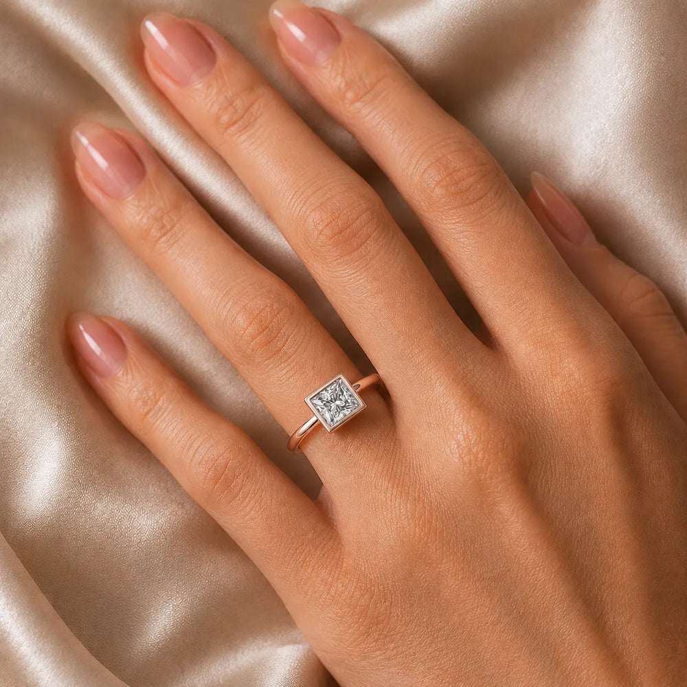 Modern Bezel-Set Solitaire Ring