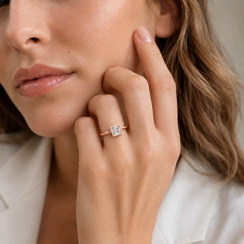 Modern Bezel-Set Solitaire Ring