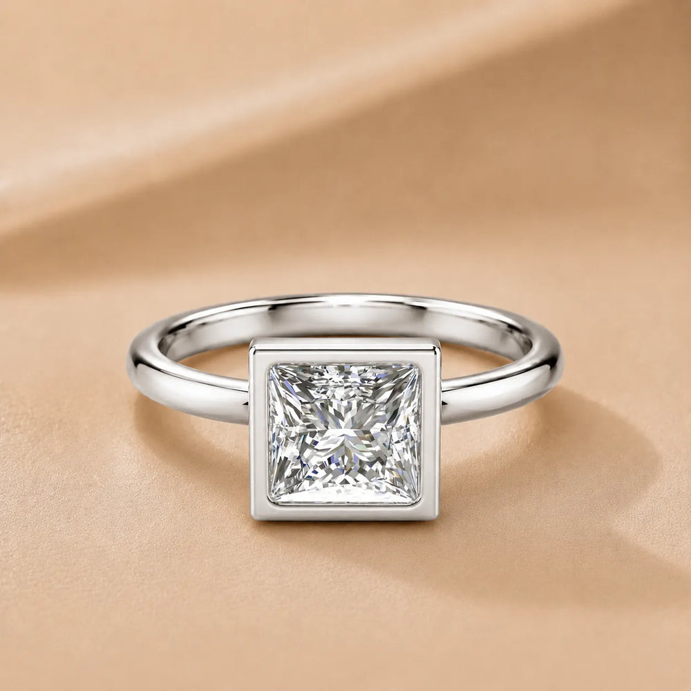 Modern Bezel-Set Solitaire Ring