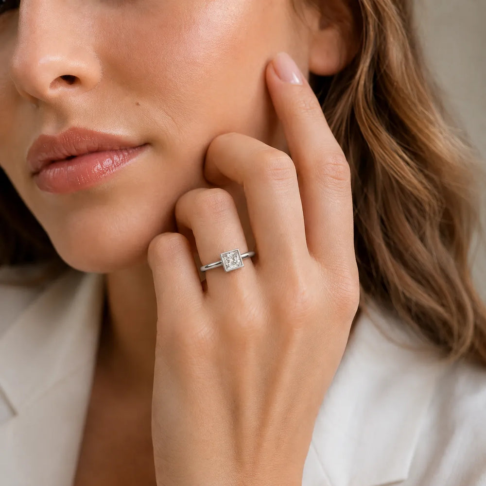 Modern Bezel-Set Solitaire Ring