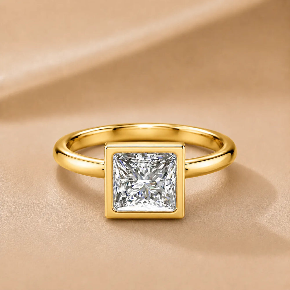 Modern Bezel-Set Solitaire Ring
