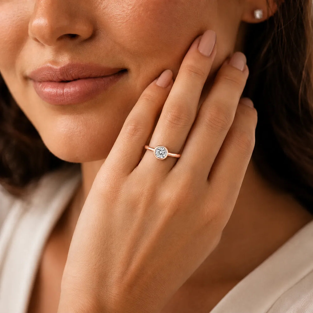 Modern Bezel-Set Solitaire Ring