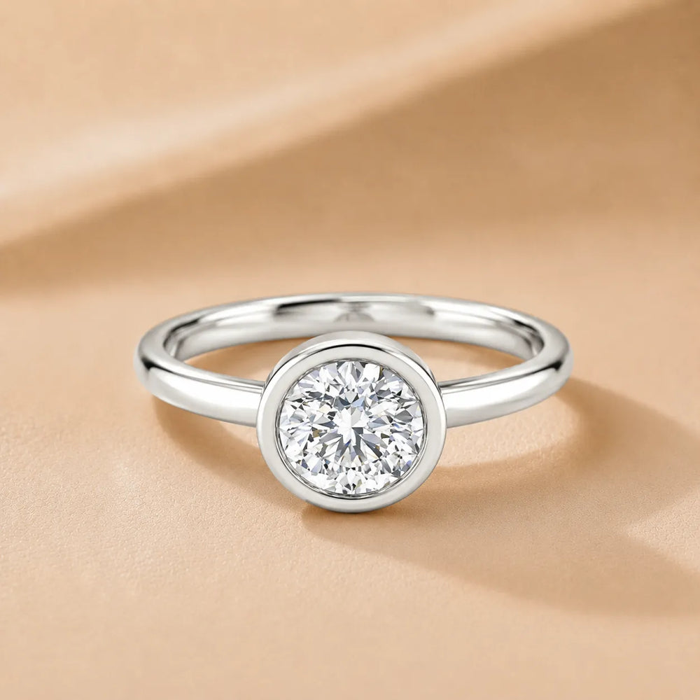 Modern Bezel-Set Solitaire Ring