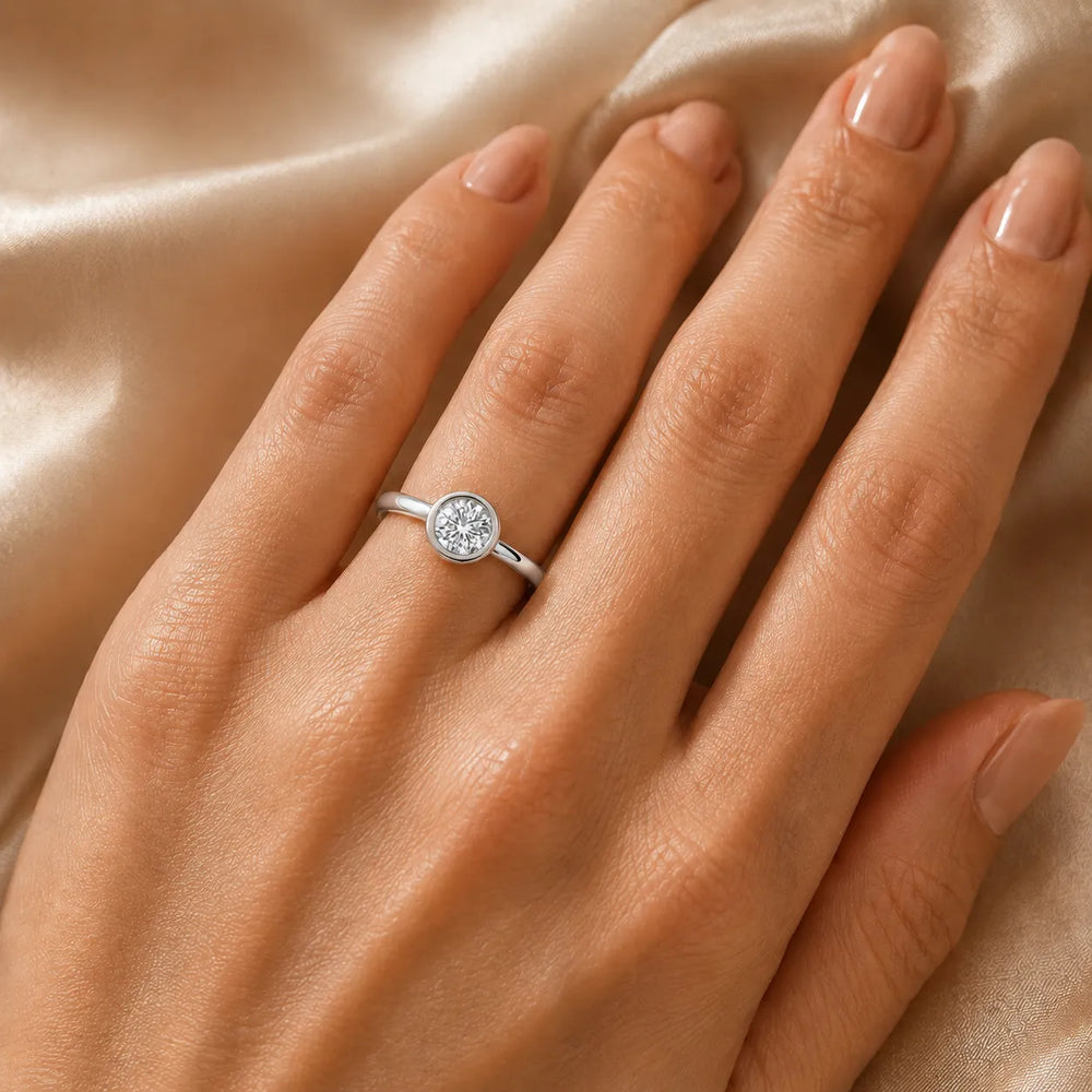 Modern Bezel-Set Solitaire Ring