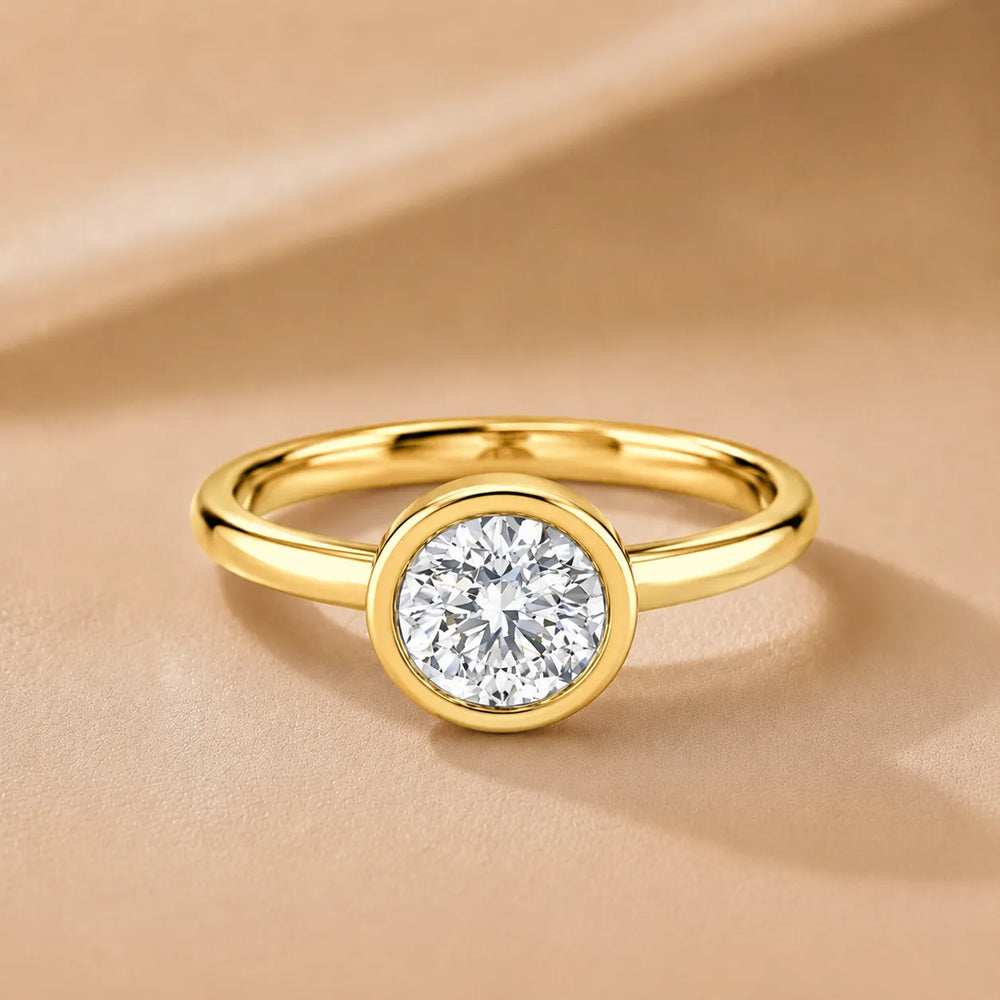 Modern Bezel-Set Solitaire Ring