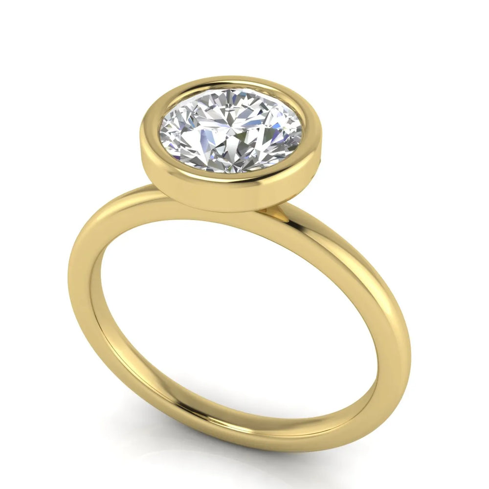 Modern Bezel-Set Solitaire Ring