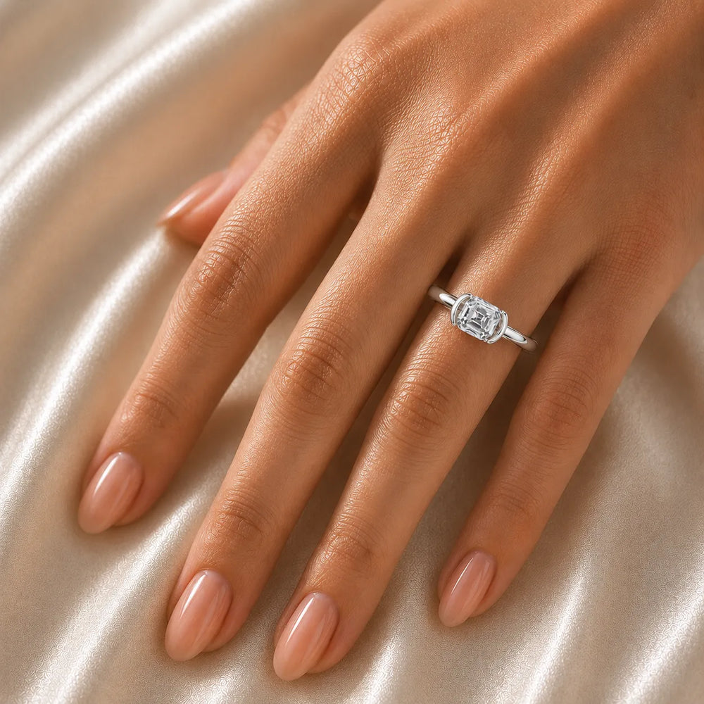 Modern Bezel-Inspired Solitaire Ring