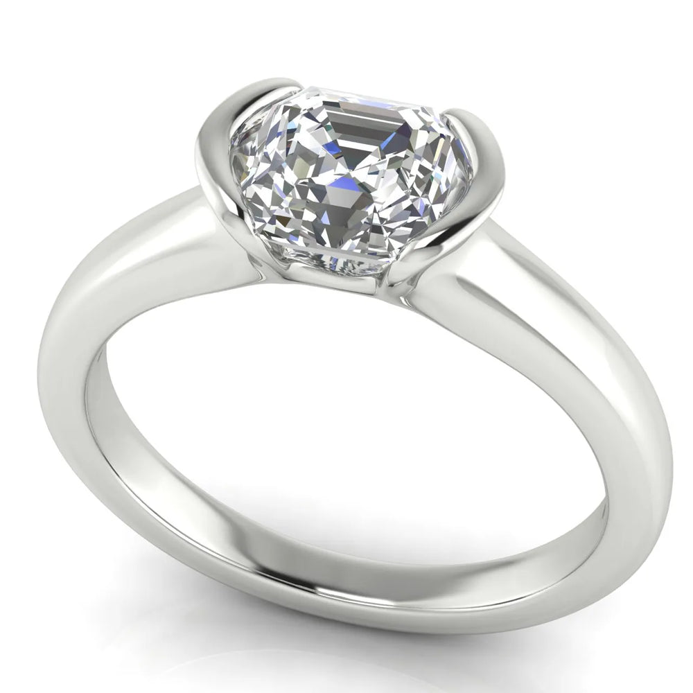 Modern Bezel-Inspired Solitaire Ring