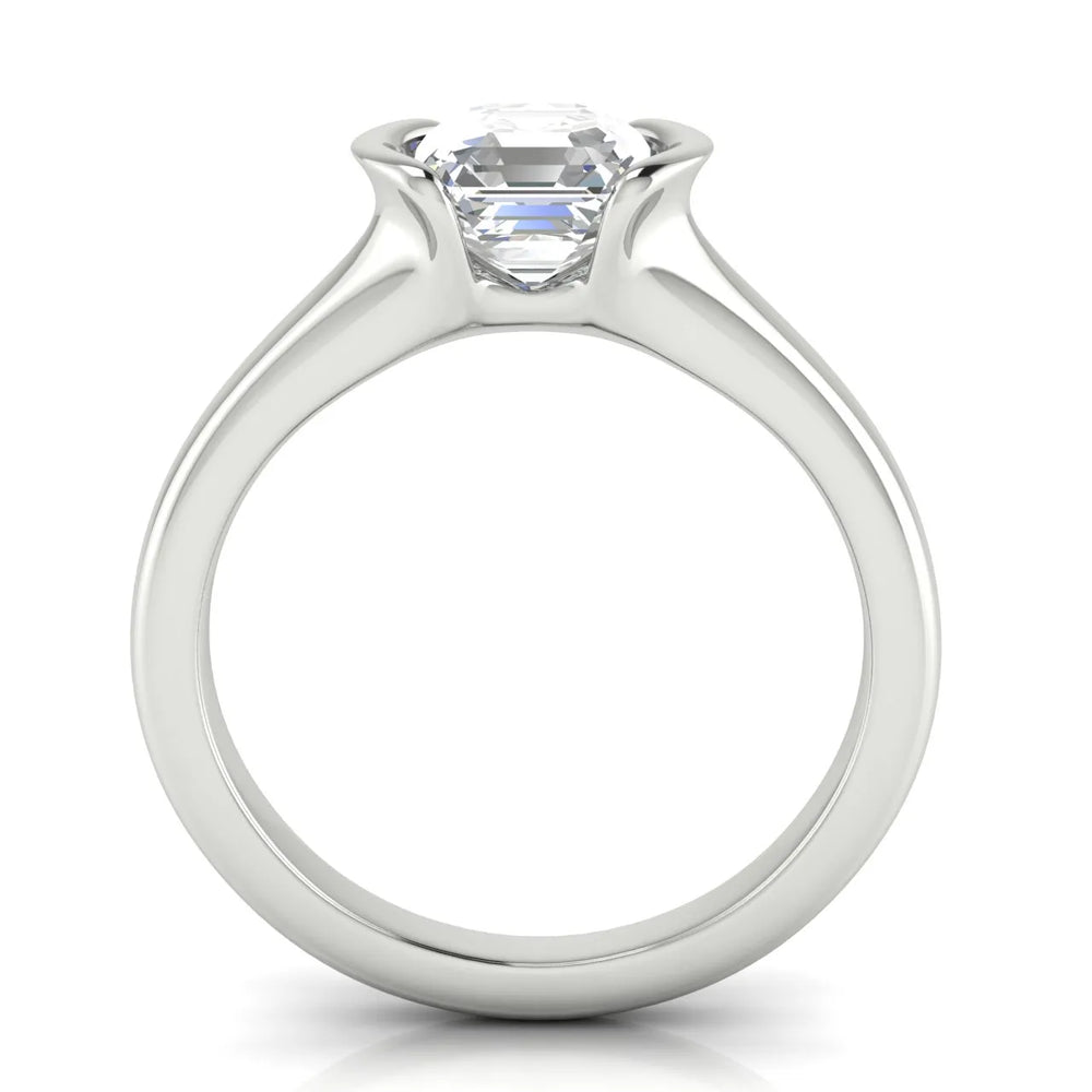 Modern Bezel-Inspired Solitaire Ring