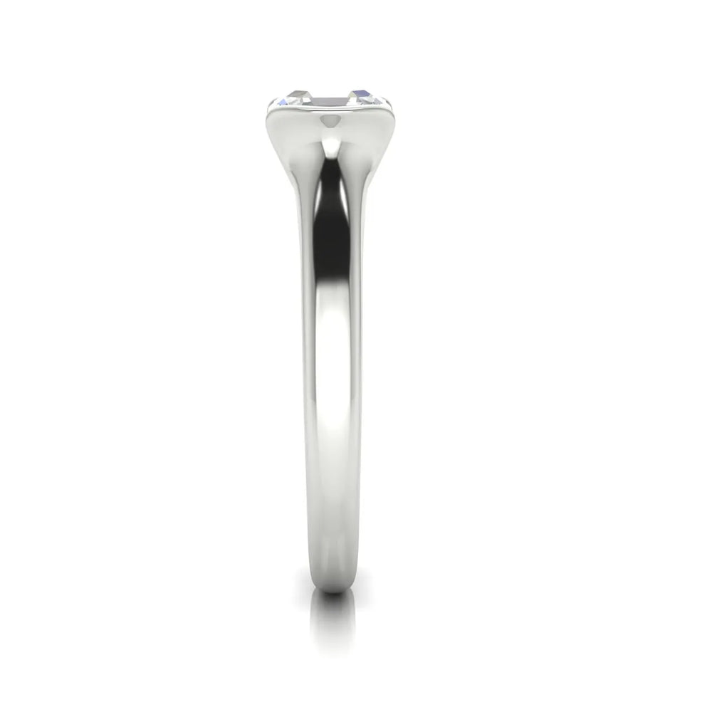 Modern Bezel-Inspired Solitaire Ring