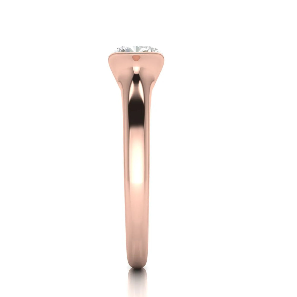 Modern Bezel-Inspired Solitaire Ring
