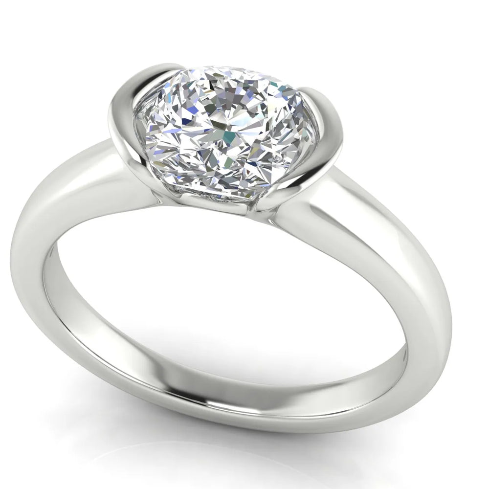 Modern Bezel-Inspired Solitaire Ring