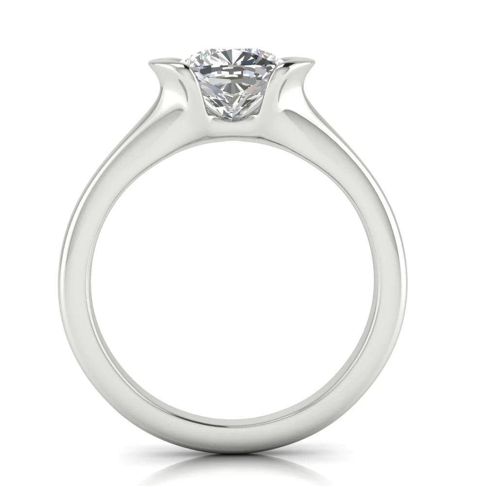Modern Bezel-Inspired Solitaire Ring