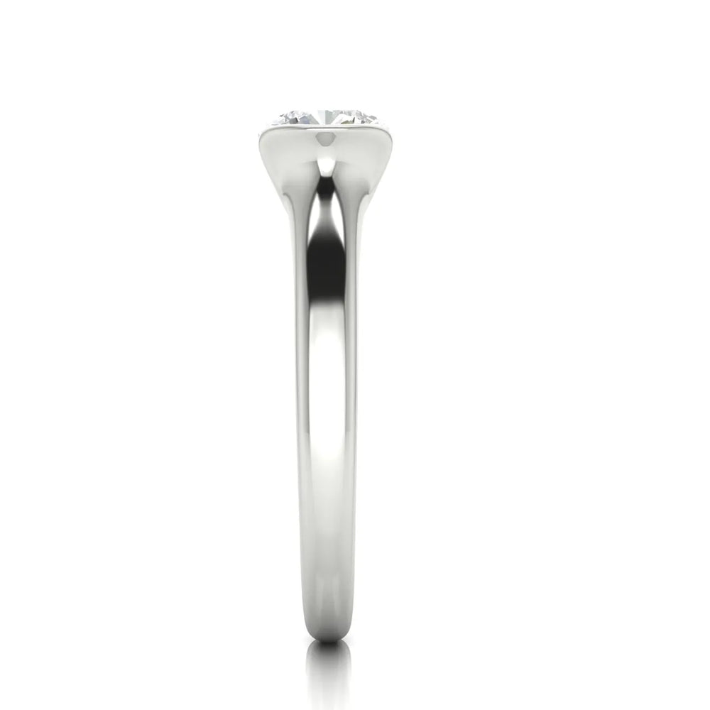 Modern Bezel-Inspired Solitaire Ring