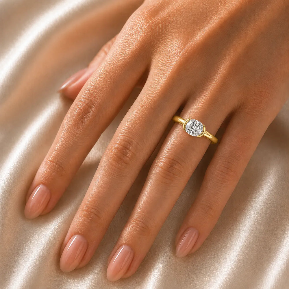 Modern Bezel-Inspired Solitaire Ring
